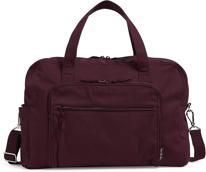 Vera Bradley Women's Cotton Weekender Travel Bag, Mulled Wine, One Size by VeraBradley