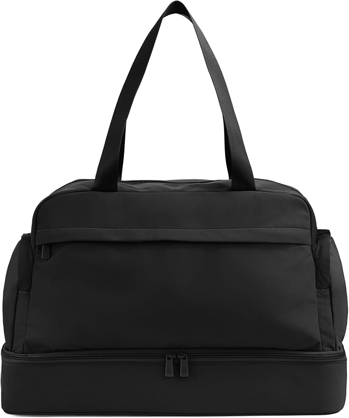 Away Featherlight Weekender Bag, Airline Approved Carry-On Bag | Fits Up to 16" Laptop Pocket, Shoe Compartment, Interior and Exterior Pockets, Travel Duffle Bag, Jet Black by Unknown