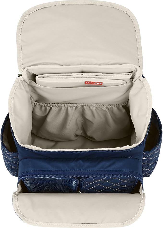 Skip Hop Diaper Bag Backpack: Forma, Multi-Function Baby Travel Bag with Changing Pad & Stroller Attachment, Navy - Image 10