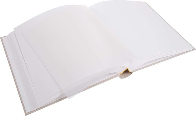 goldbuch Summertime Trend 2 27605 Photo Album with 60 White Pages with Parchment Dividers, Memory Album with Linen Cover, Photo Album for Gluing, Beige, 30 x 31 cm - Image 5