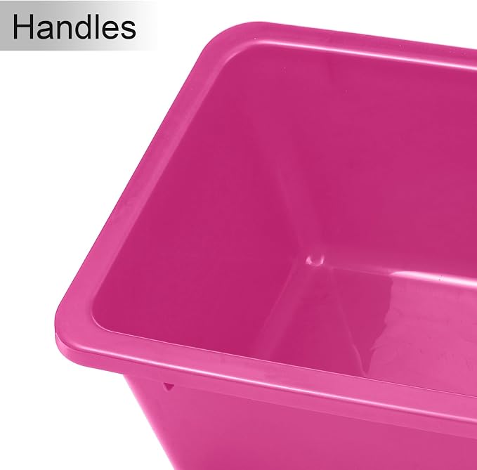 Zonon 12 Pcs Plastic Cubby Storage Bin Back to School Classroom Cubby Organization Storage Container with 1 Pack Self Adhesive Label for Office School Library(Retro Color,11.61 x 7.68 x 4.92) - Image 5