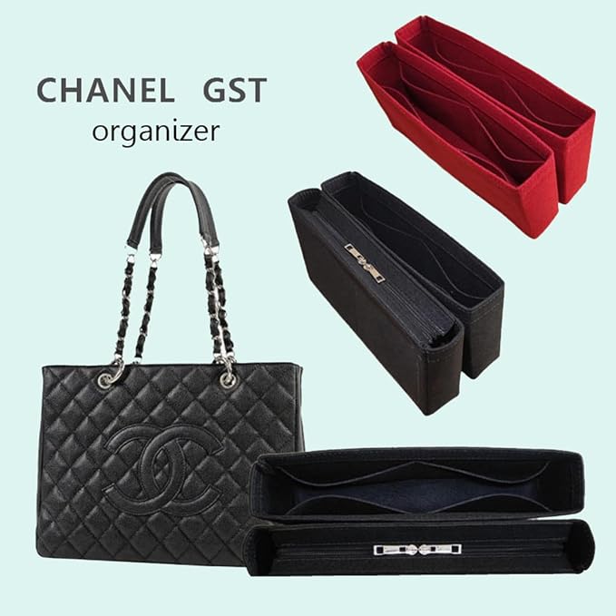 Purse Organizer Insert for GST handbag liner bag lined storage felt Insert 2pcs 2018Claret-GST - Image 2