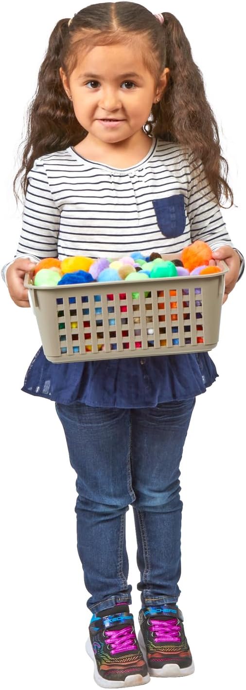 Really Good Stuff Medium Plastic Book Baskets, 11" x 7.5" x 4.5", 6-Pack | Tan, Versatile Storage Solution for Classroom, Home & Office, Storage, Multi-Purpose - Image 5
