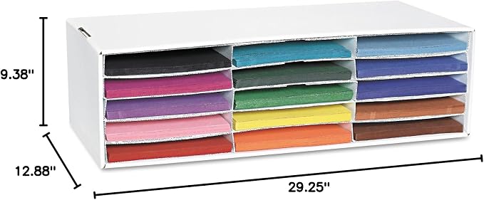 Classroom Keepers Letter-Size Construction Paper Sorter/Storage Box - Image 4