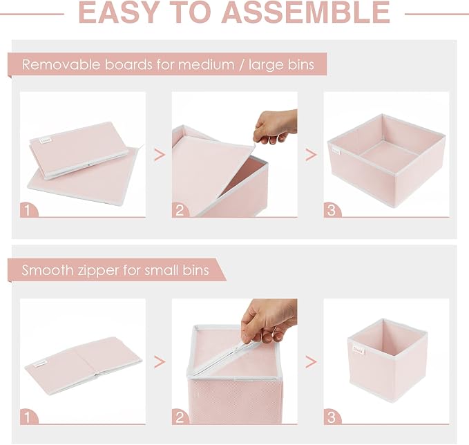 8 Pack Underwear Drawer Organizer, Drawer Organizer Clothes, Foldable Cloth Storage Box Closet Dresser Drawer Divider Organizer for Clothes, Scarves - Image 4