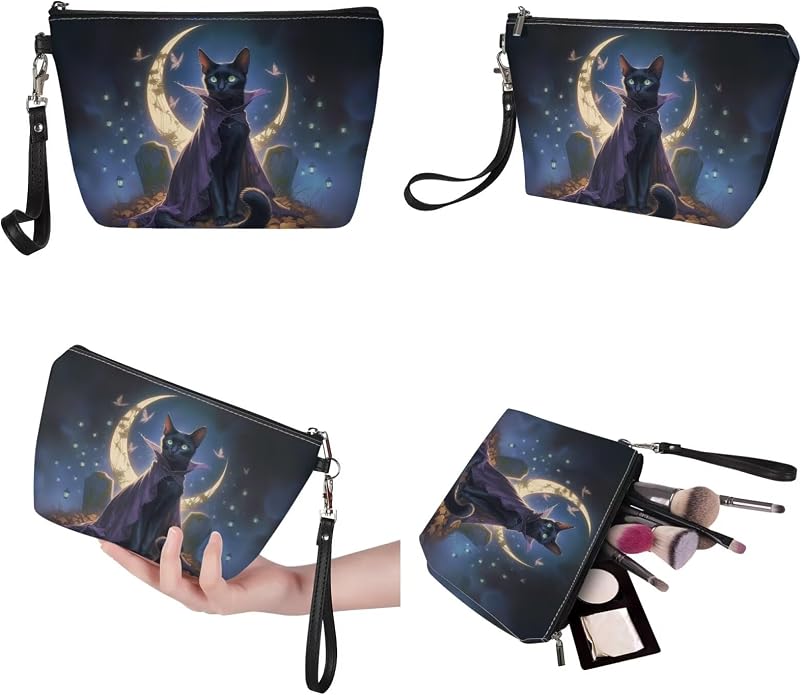 GIFTPUZZ Women Top Handle Bags Handbags with Zipper Leather Wallet Cash Card Phone Holder and Makeup Bag Set 3pcs - Image 6