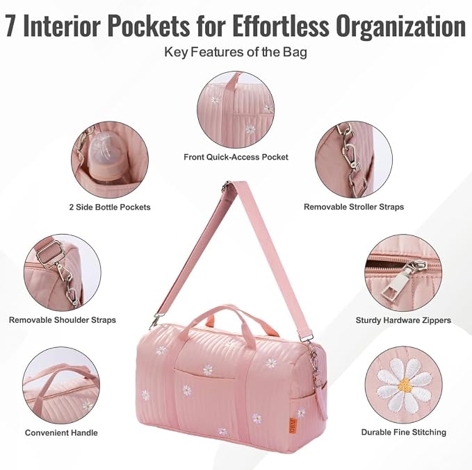 Women’s Travel Duffel Bag – Large Weekender & Overnight Travel Bag with Wet Pocket, Carry-On Friendly, Ideal as Hospital or Maternity Bag for Labor and Delivery - Image 2