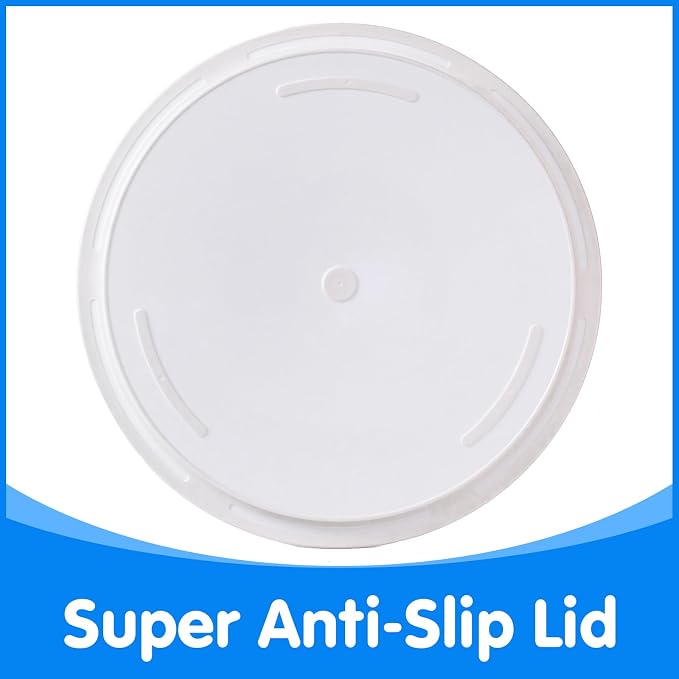 Round Sensory Bin with Lid for Play and Educational Activities | Large (16.9") - Sealable with 6 Removable Storage Dividers - Image 3