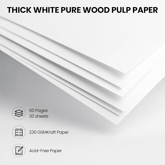 3 Ring Binder 12x12 Inch Large Scrapbook Photo Album, Linen Cover Scrap Book with 30 Plastic Sleeves 60 Pages 12 x 12 Scrapbooks White Pages for Wedding Couples Baby Travel Women kids (Black) - Image 5