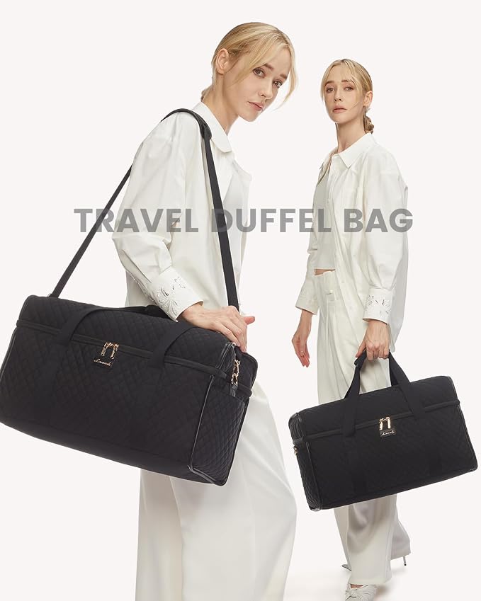 LOVEVOOK Travel Duffle Bag - Weekender & Overnight Bag with Toiletry & Wet Pocket, Carry-On Size, 3pc Set - Image 9