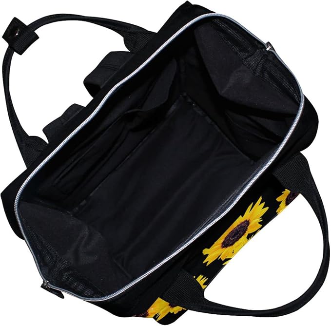 Large Capacity Baby Diaper Bag Sunflower Durable Multi Function Travel Backpack - Image 3