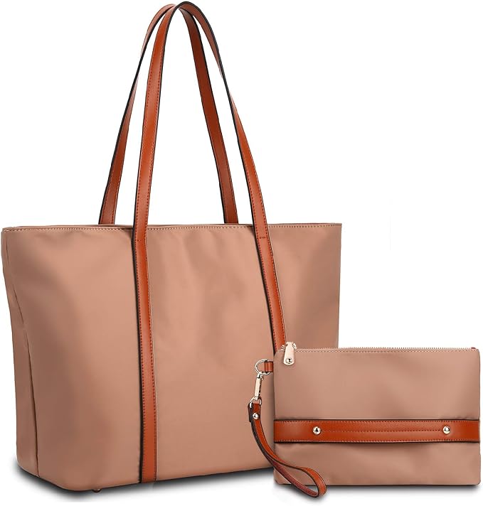 YALUXE Women's Nylon Tote Bags Large Capacity Shoulder Bags Work Handbags Purses Travel Beach Bags | Nylon by YALUXE