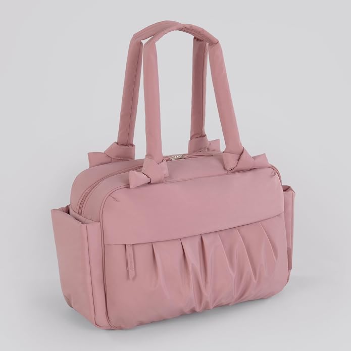 Motherhood Quilted Tote Diaper Bag with Insulated Pockets - Image 2