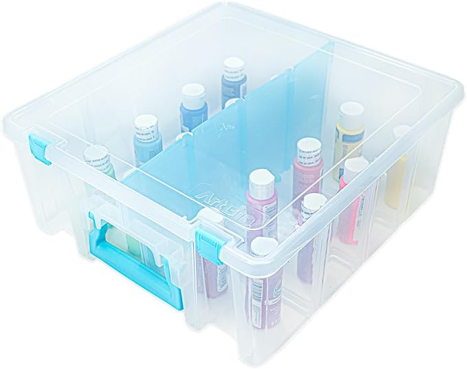 ArtBin Super Satchel Double Deep Compartment Box - Art Storage with 8 Removable Compartments, Smart Closure for Craft Supplies by ArtBin