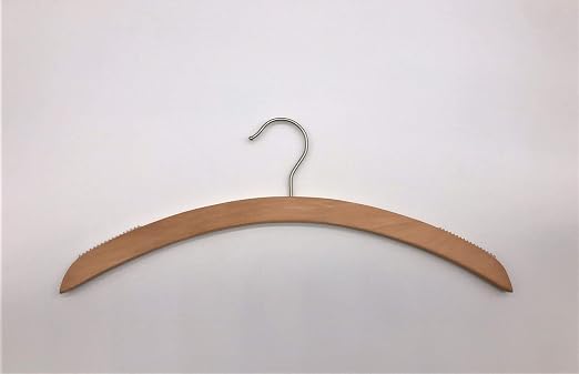 NAHANCO 40017 16” Premium Wood Shirt Hanger, Natural (Pack of 100) - Image 3