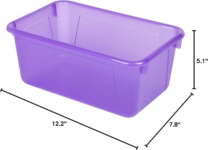 Storex Small Cubby Bins – Plastic Storage Containers for Classroom, 12.2 x 7.8 x 5.1 inches, Candy Violet, 10-Pack (62478A05C) - Image 11