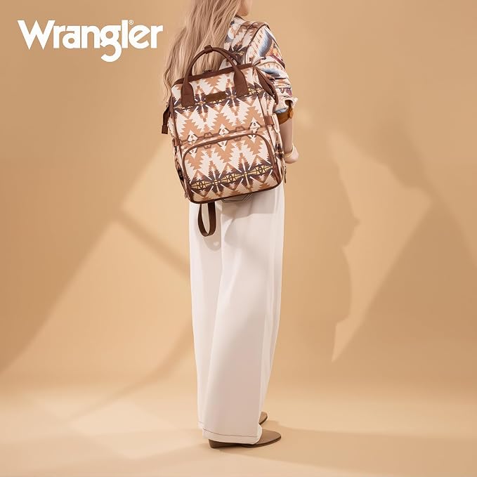 Wrangler Callie Diaper Bag Backpack with Stroller Straps Multifunction Baby Travel Bag WG2210-9110TN - Image 2
