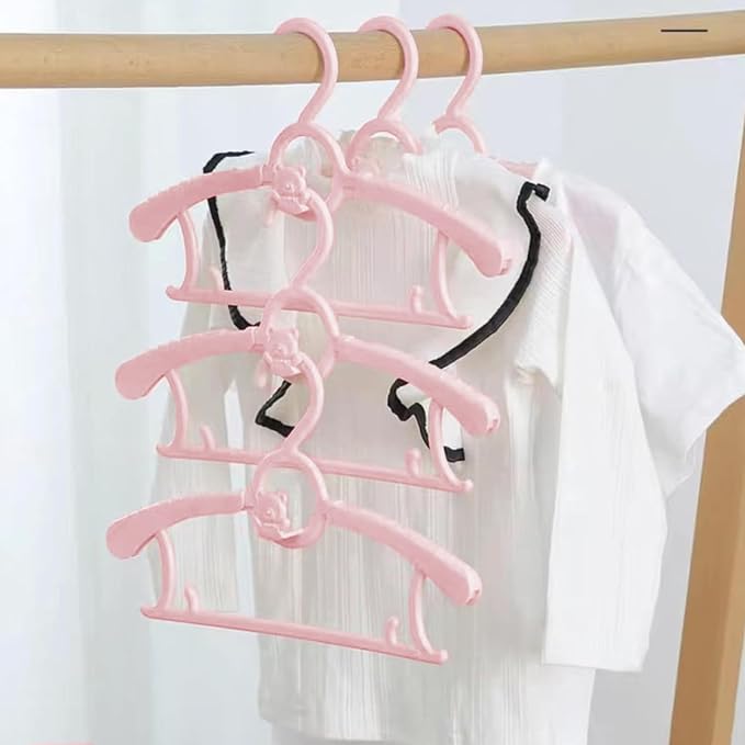 Kid Clothes Hangers 50 Pack, Plastic Baby Hangers Space Saving for Closet | Pink Hanger for Toddler Girl, Lightweight Anti-Slip Cascading Adjustable Children Infant Hangers, Ganchos para Ropa de Bebe - Image 7
