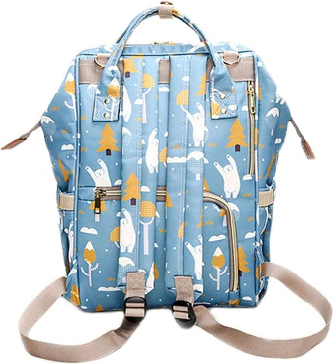 Large Capacity Baby Diaper Bag Backpack Waterproof Travel Nappy Diaper Bags Cute for Girls Boys (Polar bear) - Image 3