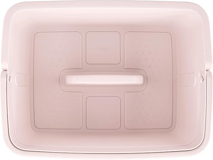 Minky Storage Caddy with Divider, Multi-Purpose Plastic Storage Box, White, 1L Capacity - Image 4