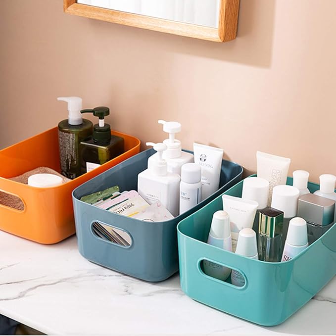 OWill 7 Pcs 2.1 L Plastic Storage Bins and Baskets for Efficient Home Classroom Organization Small Containers in Multicolour for Kitchen, Cupboard box, and Bathroom Organizer on Shelves and Tubs - Image 7