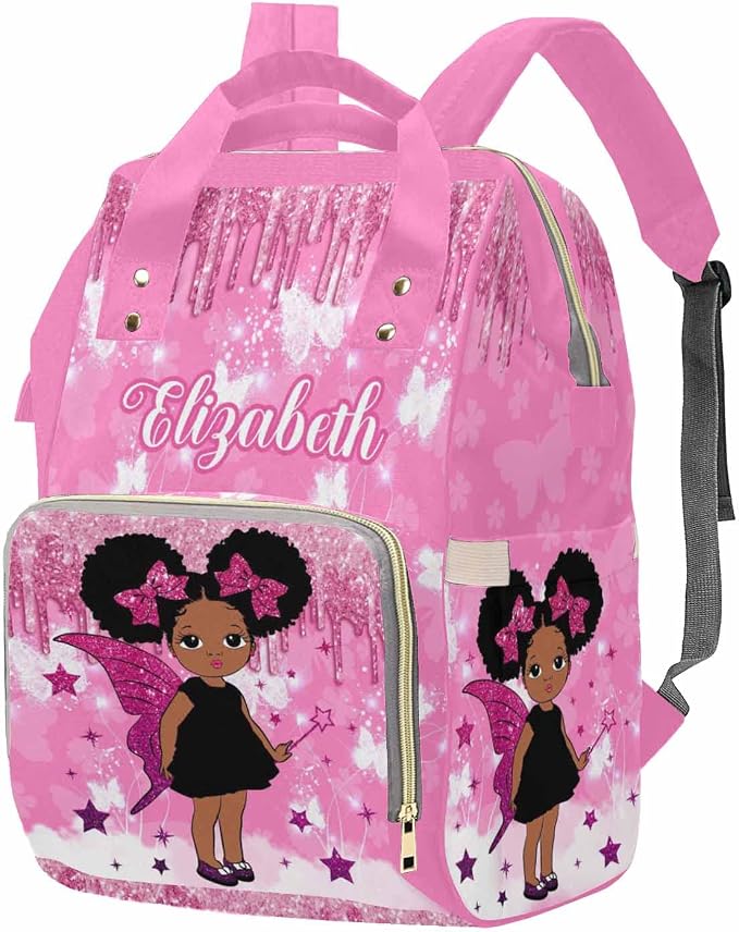 MyPupSocks Personalized Diaper Bag for Mom and Dad - Large Capacity Custom With Name, Multifunctional Daypack With Adjustable Shoulder Straps by MyPupSocks