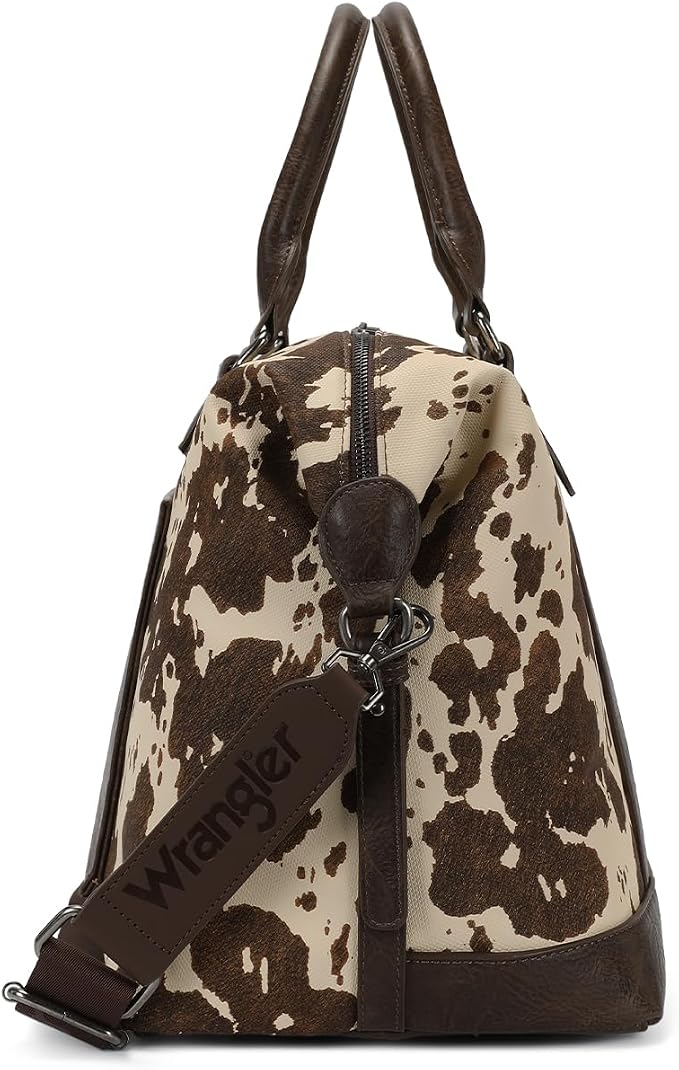 Wrangler Duffel Bag for Travel Large Weekender Bags for Women Waterproof Carry On Overnight Bag AR-WG-HB-294-5110-COW-CF - Image 4