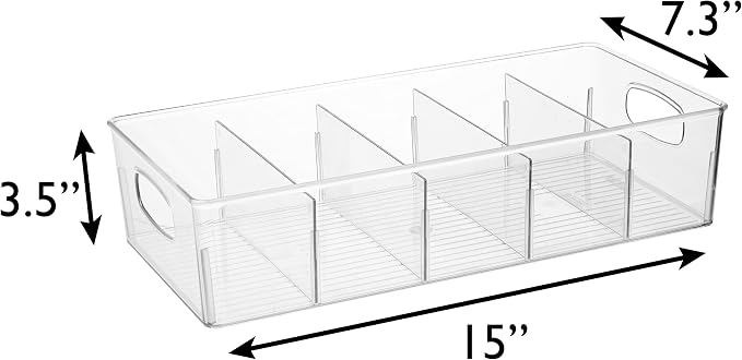 ClearSpace Pantry Storage Bins with Removable Dividers, XL, 4 Pack | Pantry storage bin for organizing food items, kitchen essentials, and refrigerator storage - Image 7