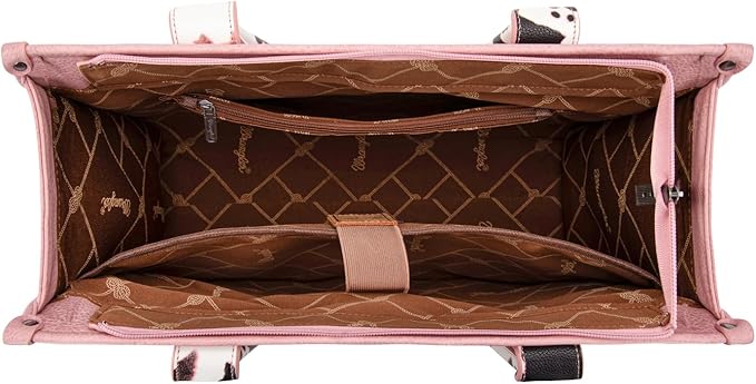 Montana West × Wrangler Tote Bag for Women Western Cow Print Purse Designer Top Handle Handbags - Image 6