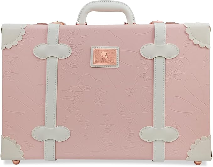 Unitravel Baby Keepsake Case, 18" Handmade Memory Storage Box, Newborn Keepsake Box, Vintage Suitcase for Baby Shower, Baptism, Naming Ceremony or Birthday (Pink) by Unitravel