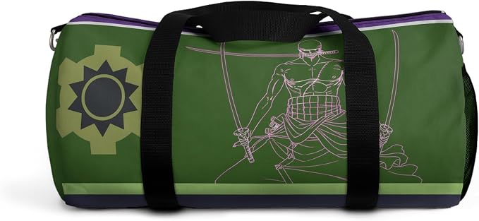 Anime Gym Bag for Women Men - Large Capacity Waterproof Workout Fitness Travel Sports Bags Fashion Street Camping Expandable Carry On Duffle Bag For Couple (Green Zzro) PTY - Image 4