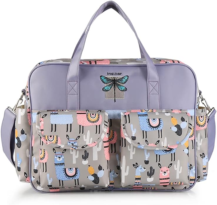Kamay's Mummy Shoulder Bag Diaper Bag Chic Nappy Changing Bag Tote/Messenger Style Large with Changing Mat, Adjustable Straps - Image 5