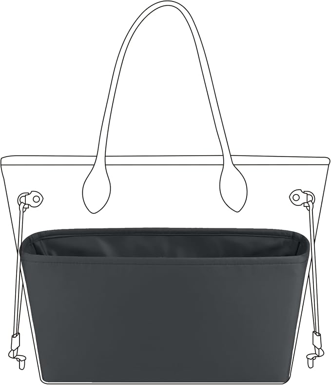 DGAZ Silk Purse Organizer Insert for Neverfullbag(Grismeyer,BB) | Soft and Lightweight,Perfect Fit,Multi-pocket Storage,Bag Protector,Luxury Bag Care,Handmade,for Smooth Bag Organizer by DGAZ