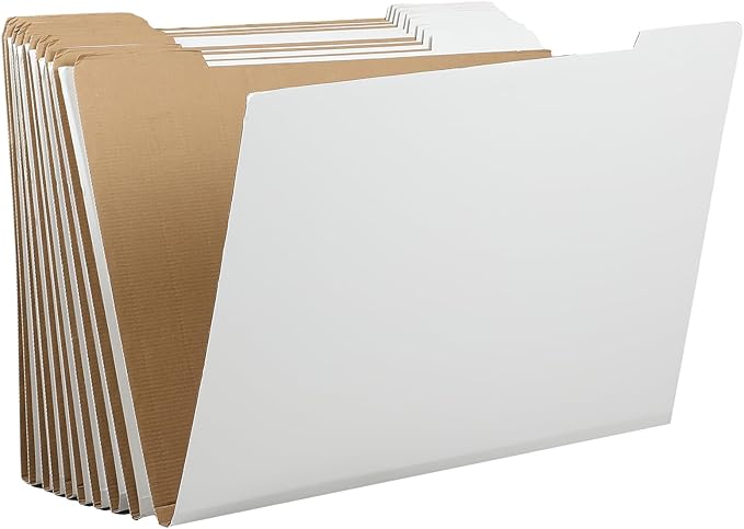 10 Pack Art Portfolio Folders Stores Flat Files Large Corrugated File Folder for Vertical Flat Storage for Artwork Blueprints Plans Drawings Construction Poster(18" X 24") by Dinifee