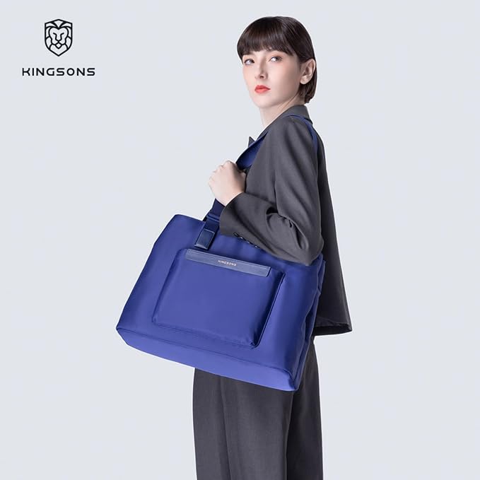 Kingsons Tote Bag for Women, Large Nylon Tote handbags, waterproof Laptop Tote with 14" MacBook Pro Compartment - Image 7