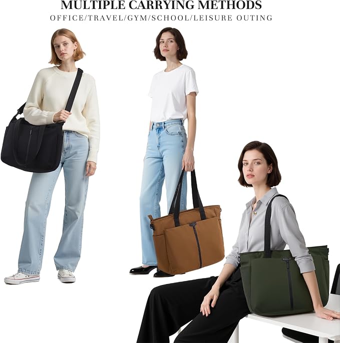 Timeet Laptop Tote Bag for Women, Water Resistant Work Tote Purse with Laptop Compartment for Daily Office Casual Travel - Image 9