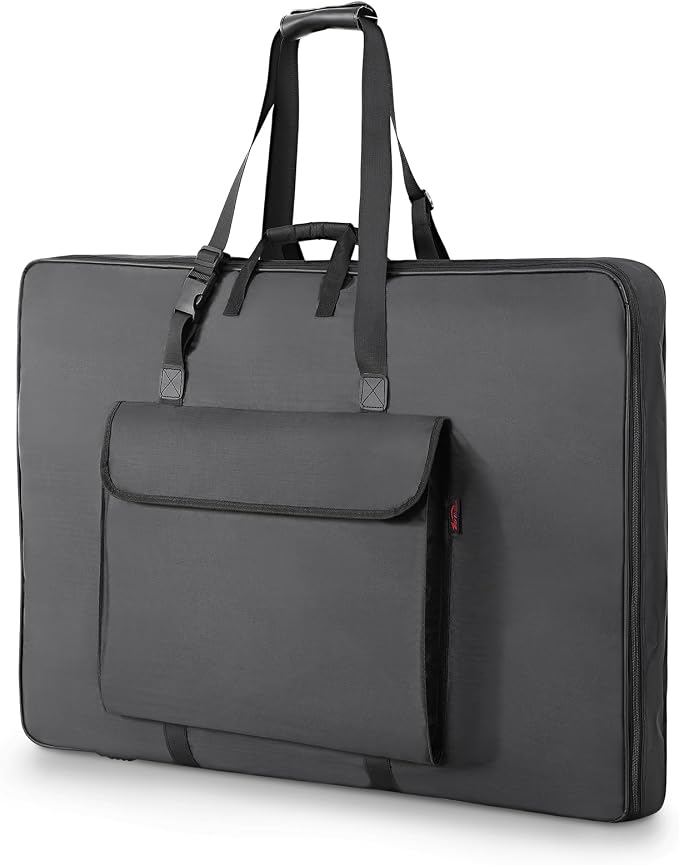 Premium Art Portfolio Case - 32" x 42" - Soft Sided - Foldable - Waterproof & Tear Resistant - Artwork, Photography, Sketch, LCD, Monitor, Solar Panel - Shoulder Straps & Handles by 1stPlaceProducts