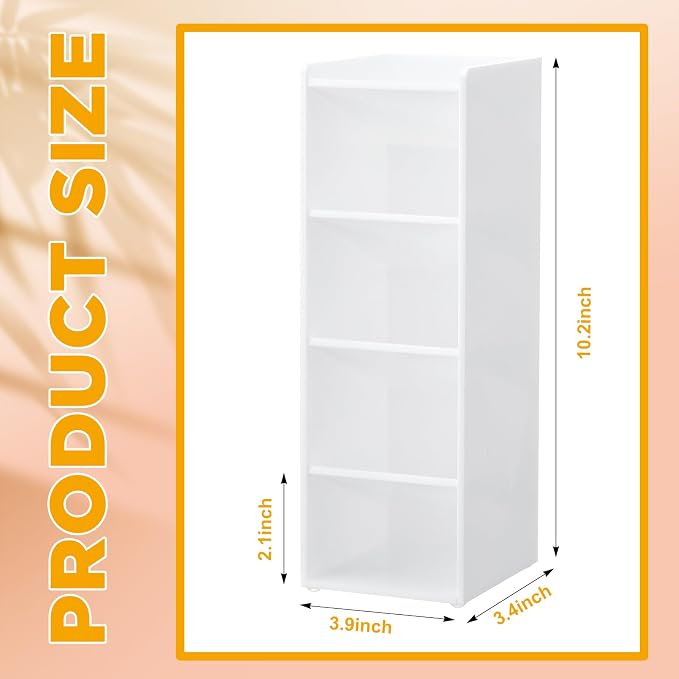 MotiMind Acrylic Pen and Marker Organizer for 50 Markers | 5 Compartments, Vertical Marker Pencil Organizer, Acrylic Pen Display Holder, Art Supply Storage for Desk Stationery, White - Image 2