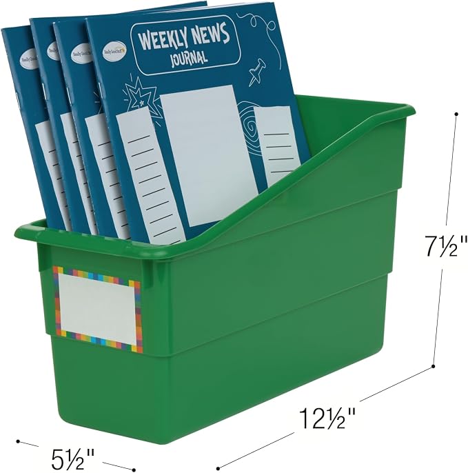 Really Good Stuff Durable Book & Binder Holders - 6 Pack – Green - Image 3