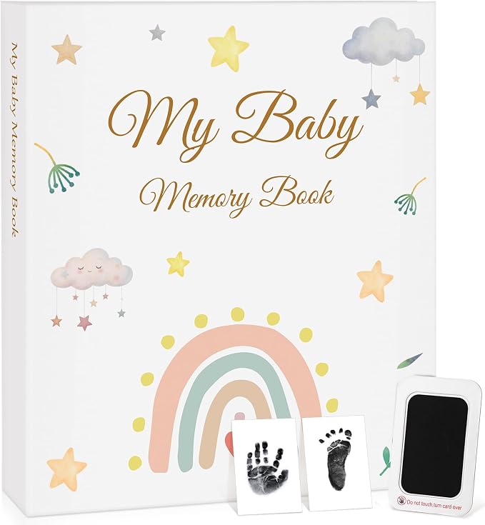 Pregnancy Journal for First Time Moms - LARGE-SIZED 11.5" x 13" Baby Memory Book Keepsake for Boy Girl - Timeless First 5 Year Baby Book - New Mom To Be Gift Neutral Journal Scrapbook Photo Album by Kasfalci