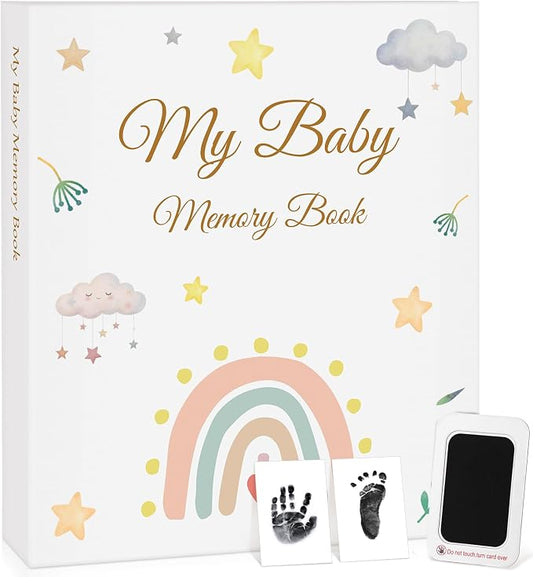 Pregnancy Journal for First Time Moms - LARGE-SIZED 11.5" x 13" Baby Memory Book Keepsake for Boy Girl - Timeless First 5 Year Baby Book - New Mom To Be Gift Neutral Journal Scrapbook Photo Album by Kasfalci