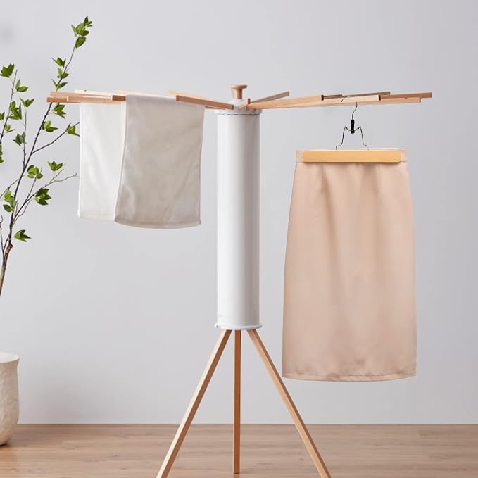 Nature Smile Wooden Pants Skirt Hangers, Smooth Finish Solid Wood Non Slip Jeans Slack Clamp Hangers Hair Extension Hangers(20Pcs Natural)… - Image 7