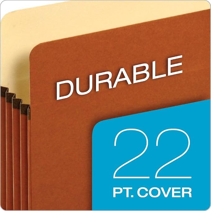 Pendaflex File Pockets, 1.75 Inch Expansion, Brown, Letter, 25 per Box (1514C-OX) (Pack of 4) - Image 3