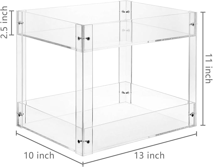 MyGift 2-Tier Premium Clear Acrylic Desk Letter Tray Organizer, A4 Size 2 Tier Document Organizer Desktop File Paper Holder Rack for Home and Office - Image 5