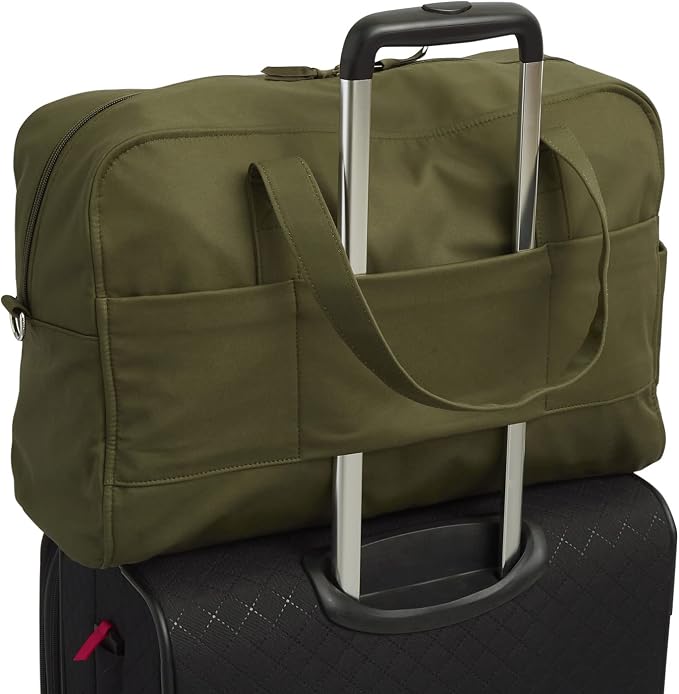 Vera Bradley Women's Cotton Weekender Travel Bag, Climbing Ivy Green, One Size - Image 4