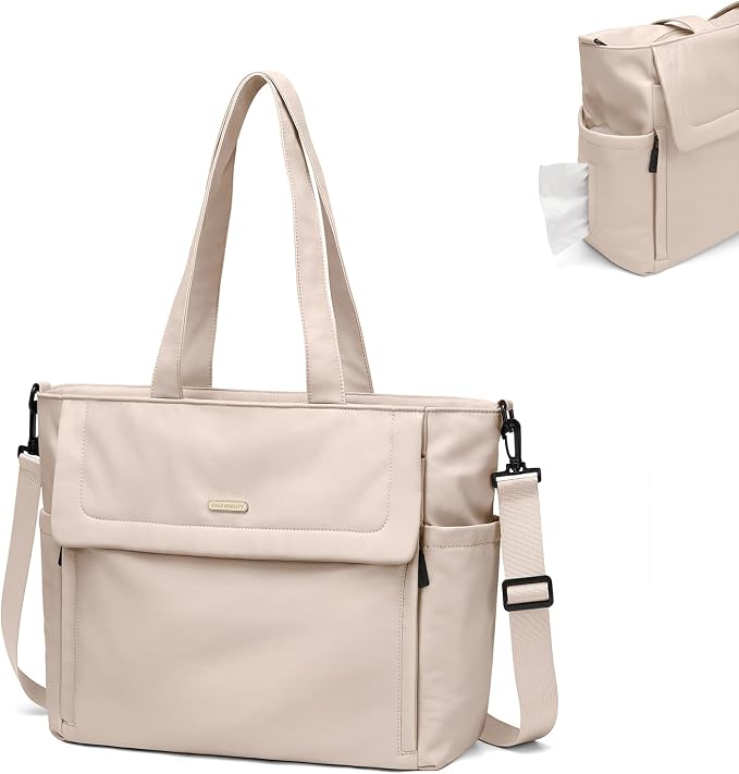 14L Puffer Diaper Bag Tote, Large Capacity Travel Diaper bags, Crossbody Hospital Bag for mom by GOLFQUALITY