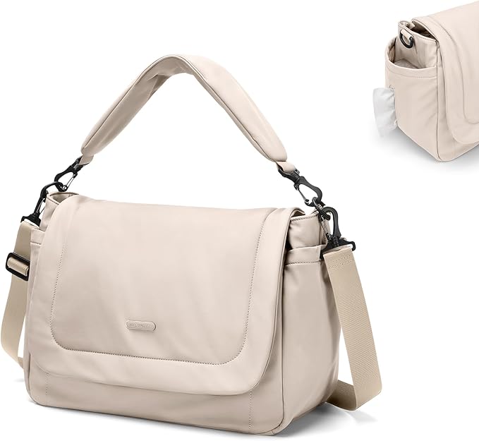 14L Puffer Diaper Bag Tote, Large Capacity Travel Diaper bags, Crossbody Hospital Bag for mom by GOLFQUALITY