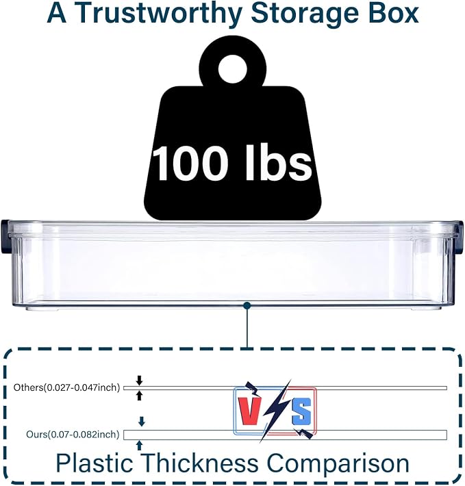 4 Pack 5.5qt 9 x 13 Clear Plastic Storage Box with Snap-Tight Latch, Stackable Organizer Container for A4 Files, Photos, Documents, Scrapbook, Crafts, and Art Supplies,Clear Storage Box With Lids - Image 5