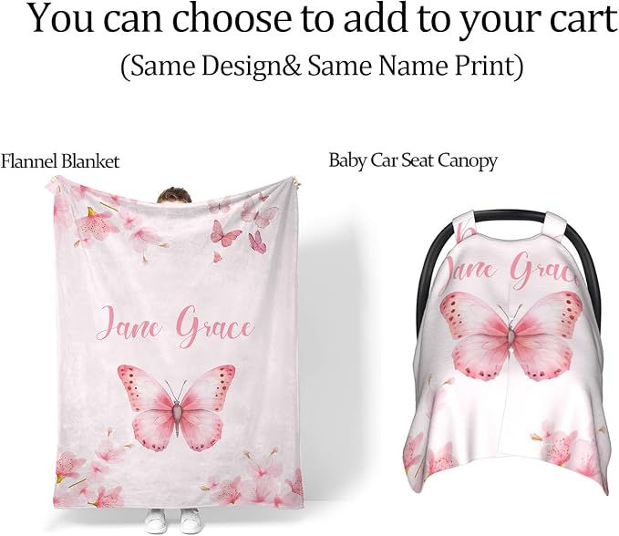 Custom Baby Diaper Bags with Name, Butterfly Pink Personalized Diaper Bag Backpack Mommy Bag Diaper Nappy Bags Casual Daypack Travel Shoulder Bag for Mom - Image 6