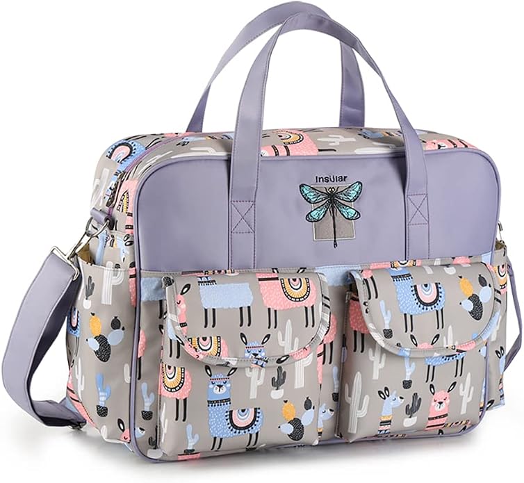 Kamay's Mummy Shoulder Bag Diaper Bag Chic Nappy Changing Bag Tote/Messenger Style Large with Changing Mat, Adjustable Straps - Image 2
